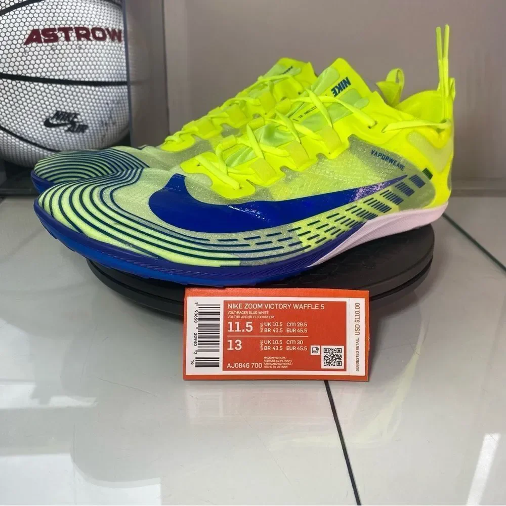 🆕 Nike Zoom Victory 5 XC 'Volt Racer Blue' - Mens 11.5 - Picture 1 of 11